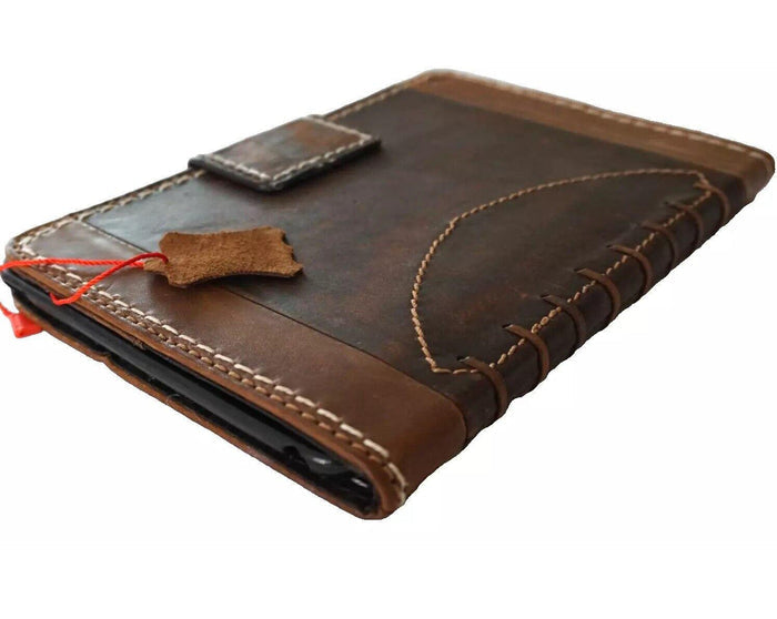 Vintage Leather Football iPad Mini Case: Magnetic Wallet, Hand Sewn