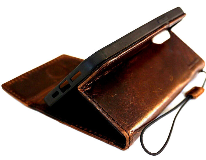 Vintage Leather Google Pixel Wallet Case: Stamped Horse Design