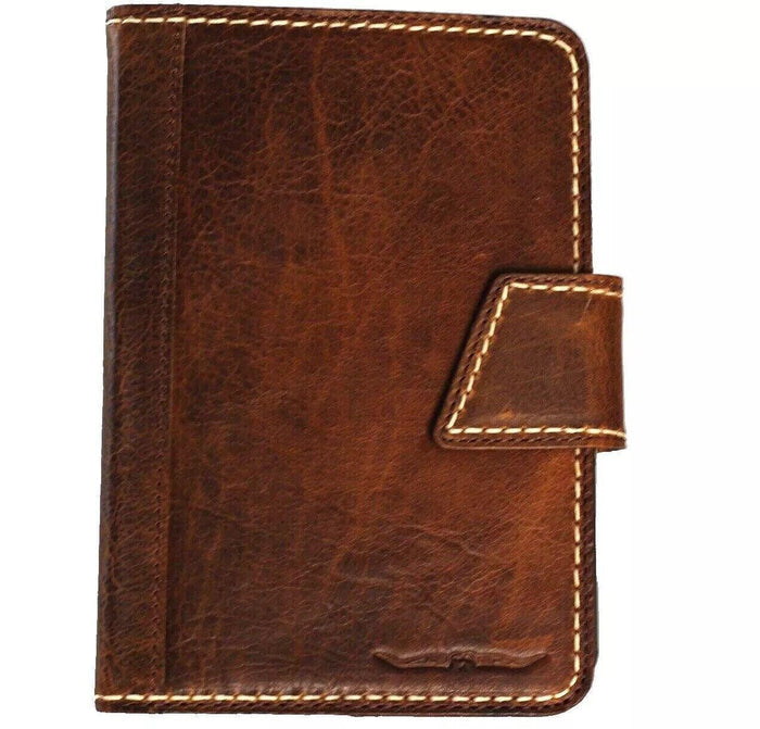 Vintage Leather iPad Case: Magnetic Wallet, Hand Sewn