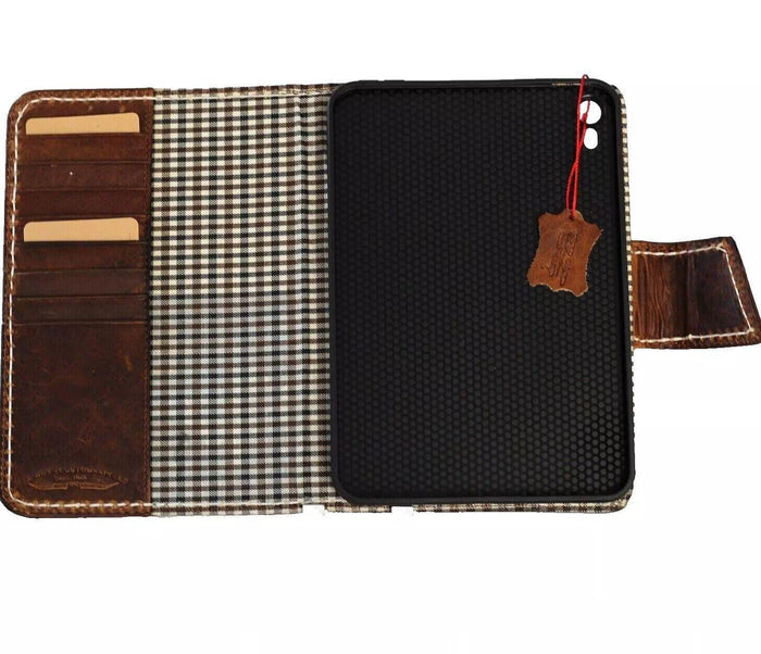 Vintage Leather iPad Case: Magnetic Wallet, Hand Sewn
