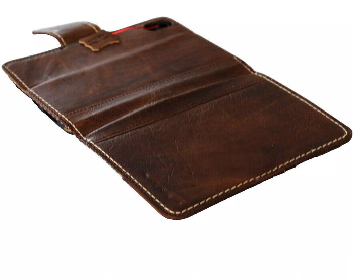 Vintage Leather iPad Case: Magnetic Wallet, Hand Sewn