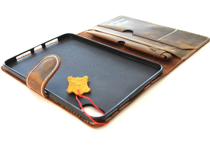 Vintage Leather iPad Mini Case: Dog Paw Magnetic Wallet