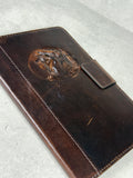 Vintage Leather iPad Mini Case: Magnetic Pen Holder, Hand Sewn