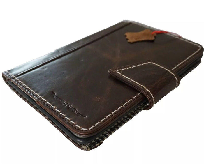 Vintage Leather iPad Mini Case: Magnetic Wallet, Hand Sewn