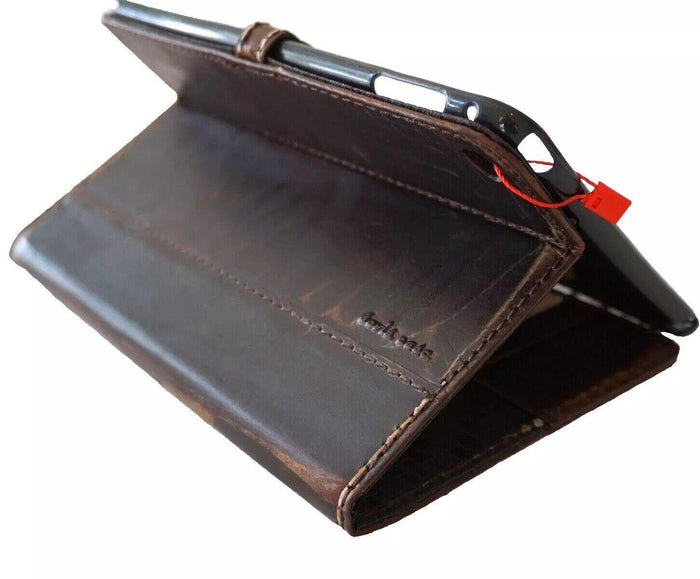 Vintage Leather iPad Mini Case: Magnetic Wallet, Hand Sewn