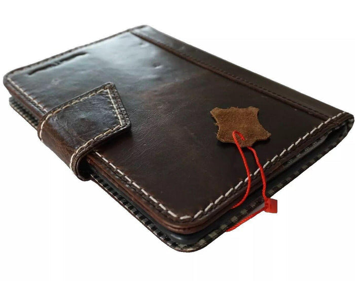 Vintage Leather iPad Mini Case: Magnetic Wallet, Hand Sewn