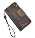 Vintage Leather iPhone Wallet Case: Book Style, Card Slots