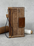 Vintage Leather iPhone Wallet Case: Book Style, Card Slots