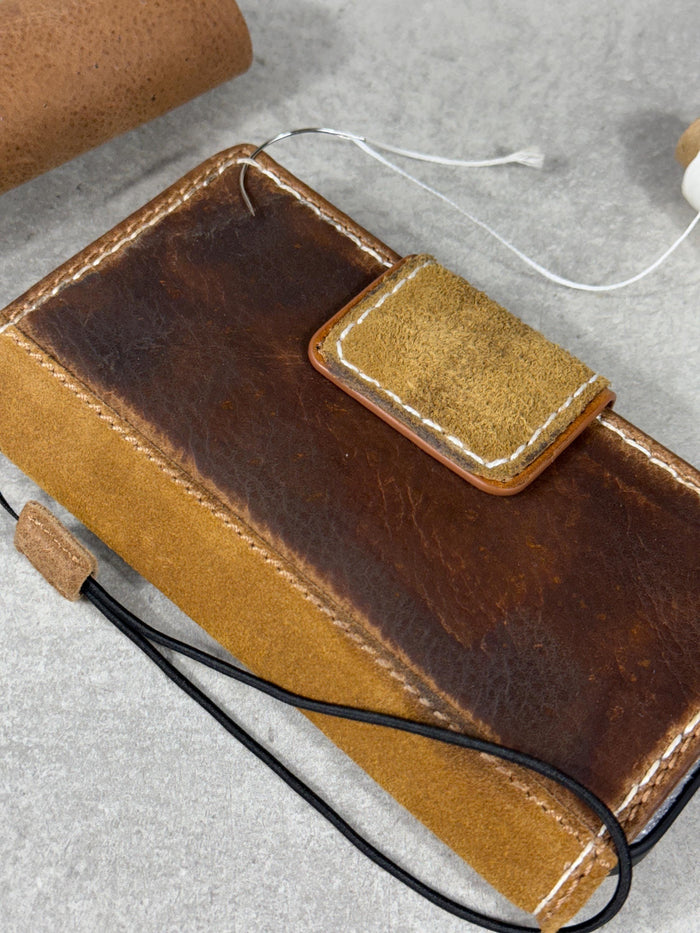 Vintage Leather iPhone Wallet Case: Book Style, Card Slots