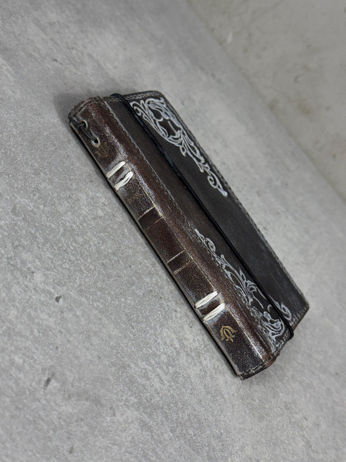 Vintage Leather iPhone Wallet Case: Book Style, Credit Card Slots