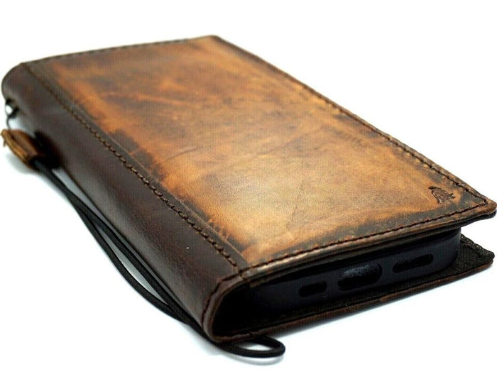 Vintage Leather iPhone Wallet Case: Handmade Book Cover