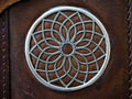 Vintage Leather Pixel Phone Wallet Case: Tree of Life Design