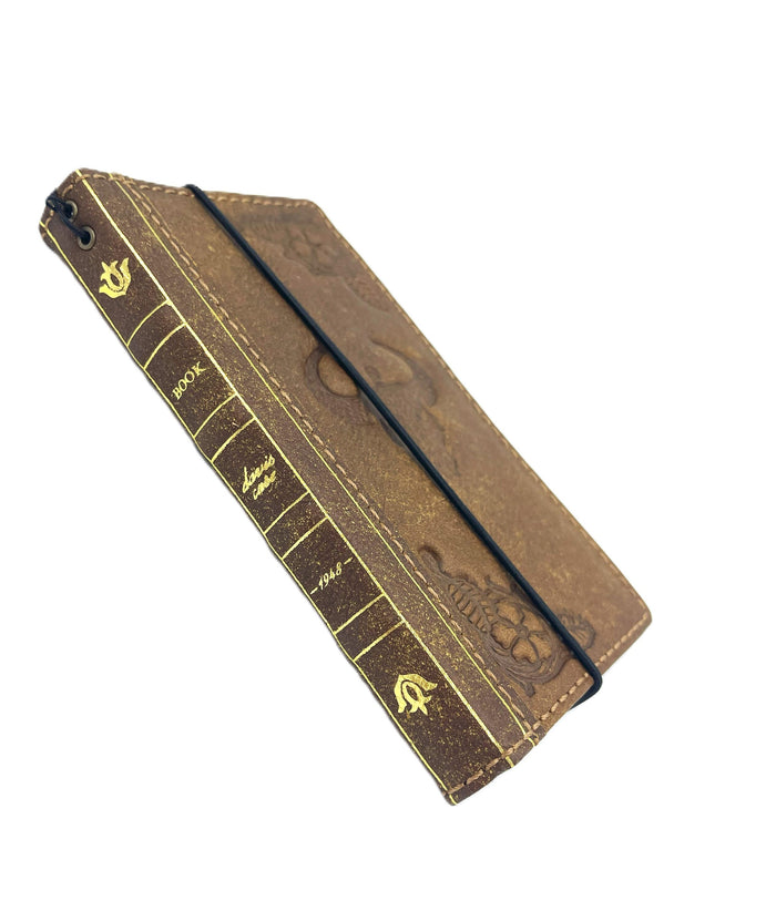Vintage Leather Wallet Case for Galaxy: Bull Design