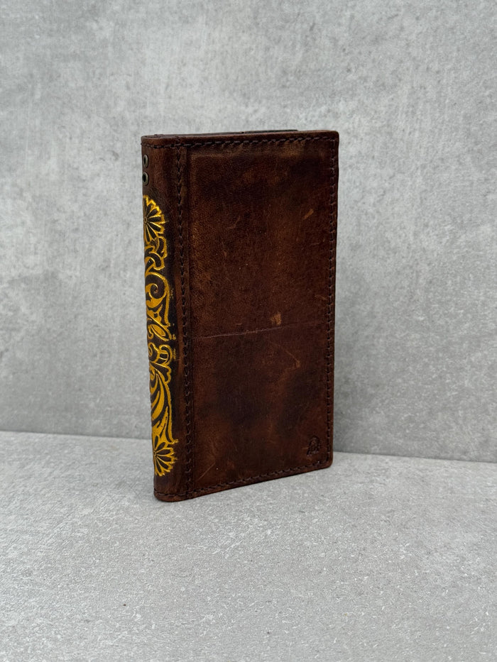 Vintage Leather Wallet Case for Google Pixel: Art Stamping Card Slots