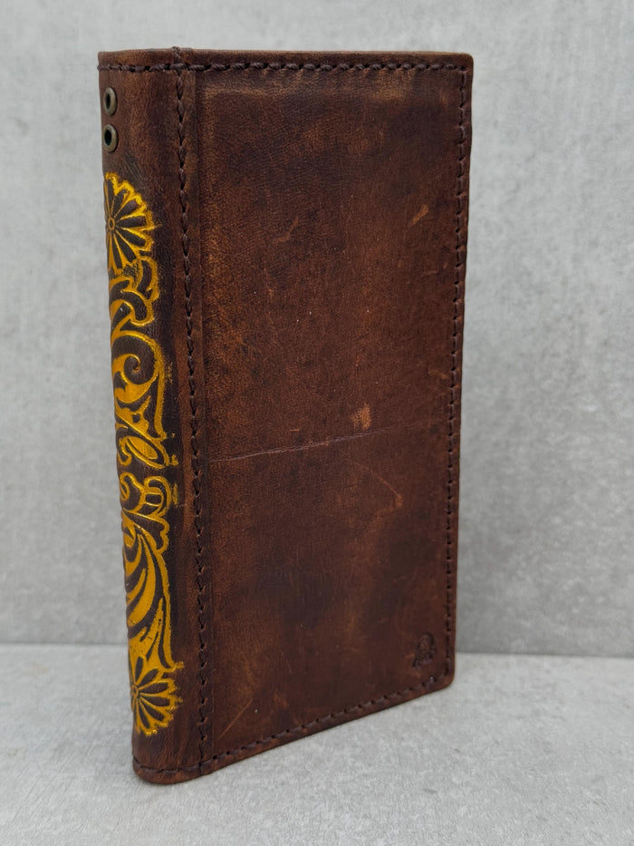 Vintage Leather Wallet Case for Google Pixel: Art Stamping Card Slots