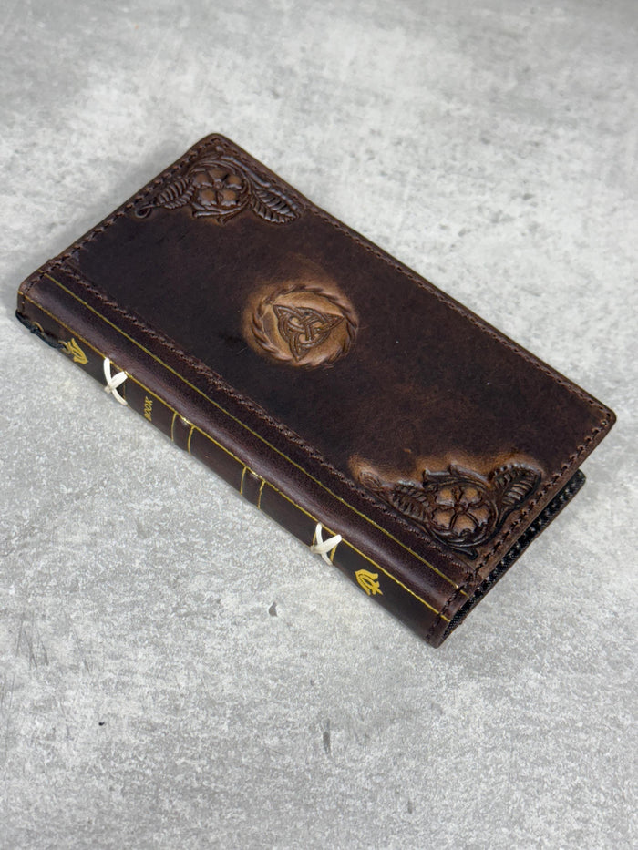 Vintage Leather Wallet Case for Google Pixel: Book Art Design