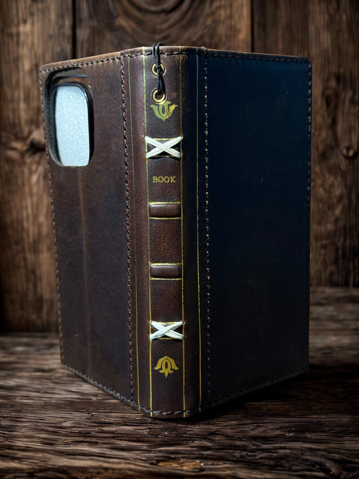 Vintage Leather Wallet Case for Google Pixel: Book Art Design