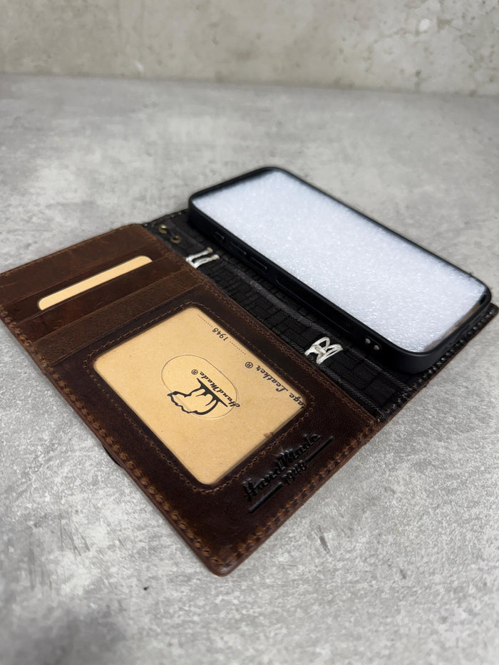 Vintage Leather Wallet Case for Google Pixel: Book Art Design