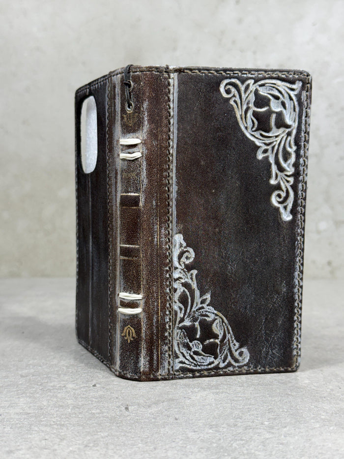Vintage Leather Wallet Case for Google Pixel: Book Art Design