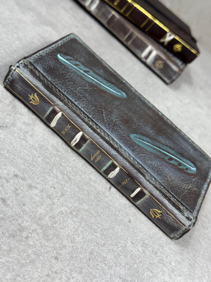 Vintage Leather Wallet Case for Google Pixel: Book Art Design
