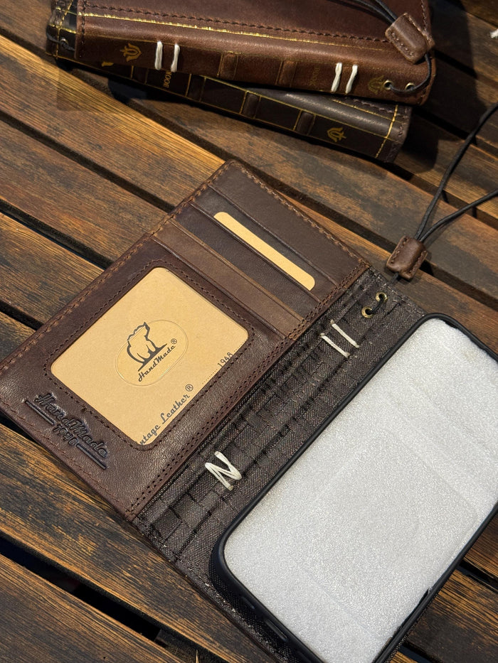 Vintage Leather Wallet Case for Google Pixel: Book Art Design