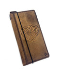 Vintage Leather Wallet Case for Google Pixel with Heart Design