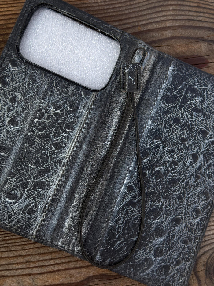 Vintage Leather Wallet Case for iPhone 17: Book Style, Card Slots