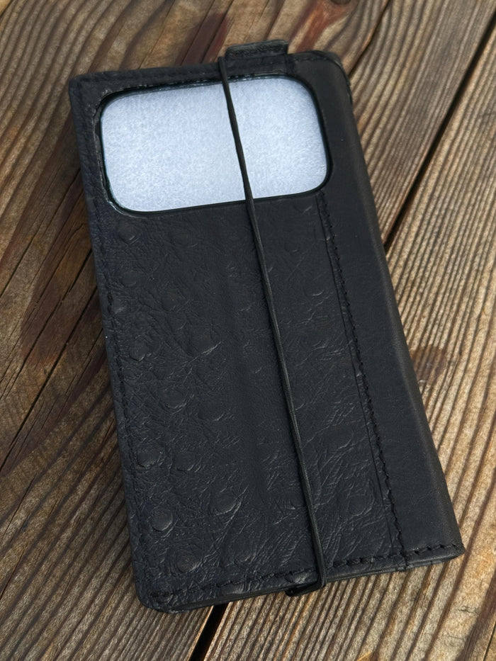 Vintage Leather Wallet Case for iPhone 17: Book Style, Card Slots