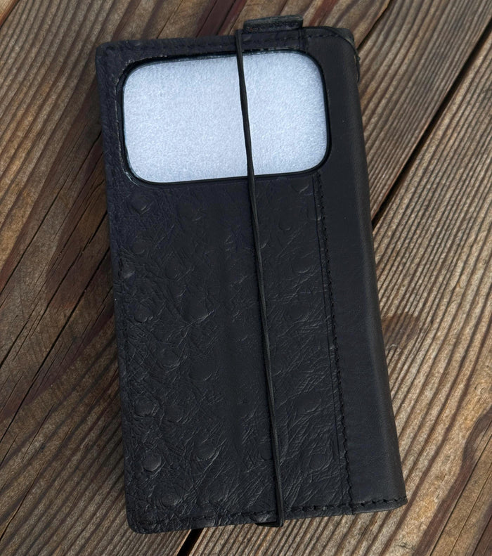 Vintage Leather Wallet Case for iPhone 17: Book Style, Card Slots