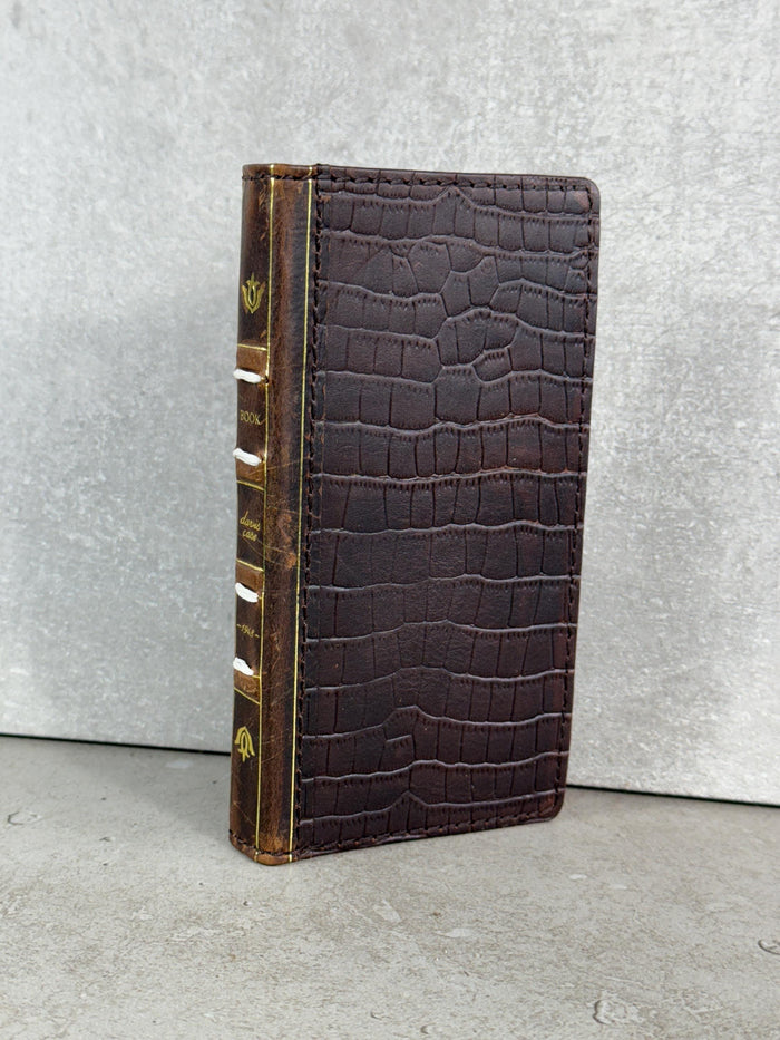 Vintage Leather Wallet Case for iPhone: Book Style, Card Slots