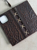 Vintage Leather Wallet Case for iPhone: Book Style, Card Slots