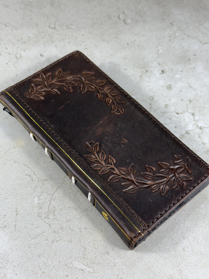 Vintage Leather Wallet Case for iPhone: Book Style, Card Slots