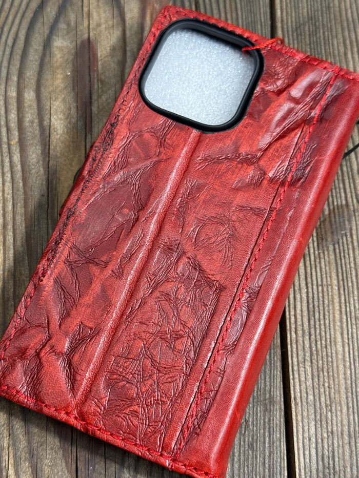 Vintage Leather Wallet Case for iPhone: Book Style, Card Slots