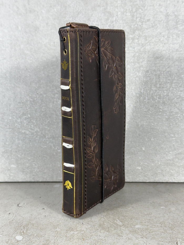 Vintage Leather Wallet Case for iPhone: Book Style, Card Slots
