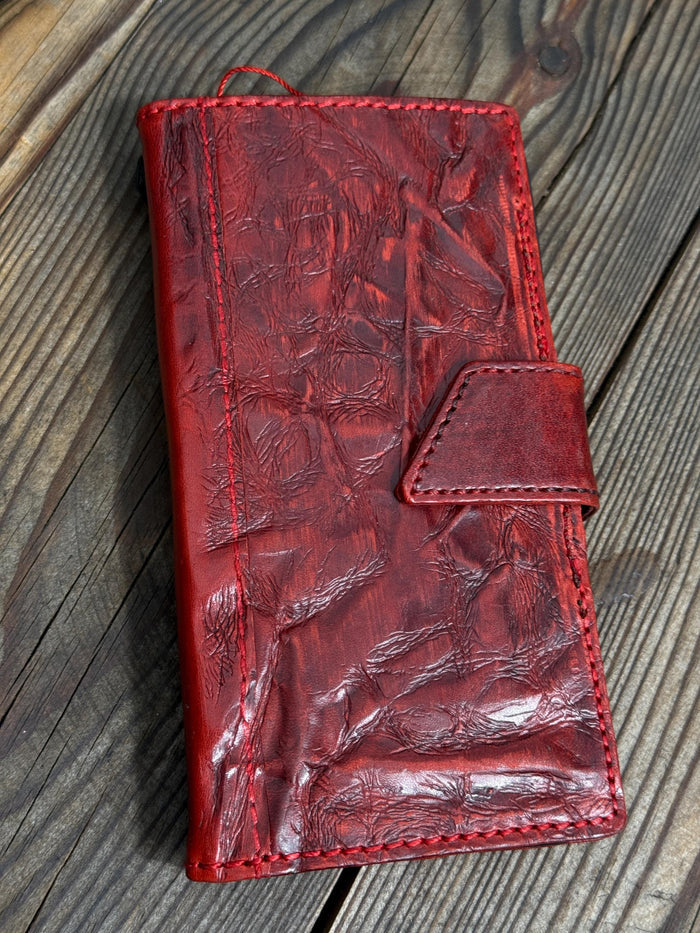 Vintage Leather Wallet Case for iPhone: Book Style, Card Slots