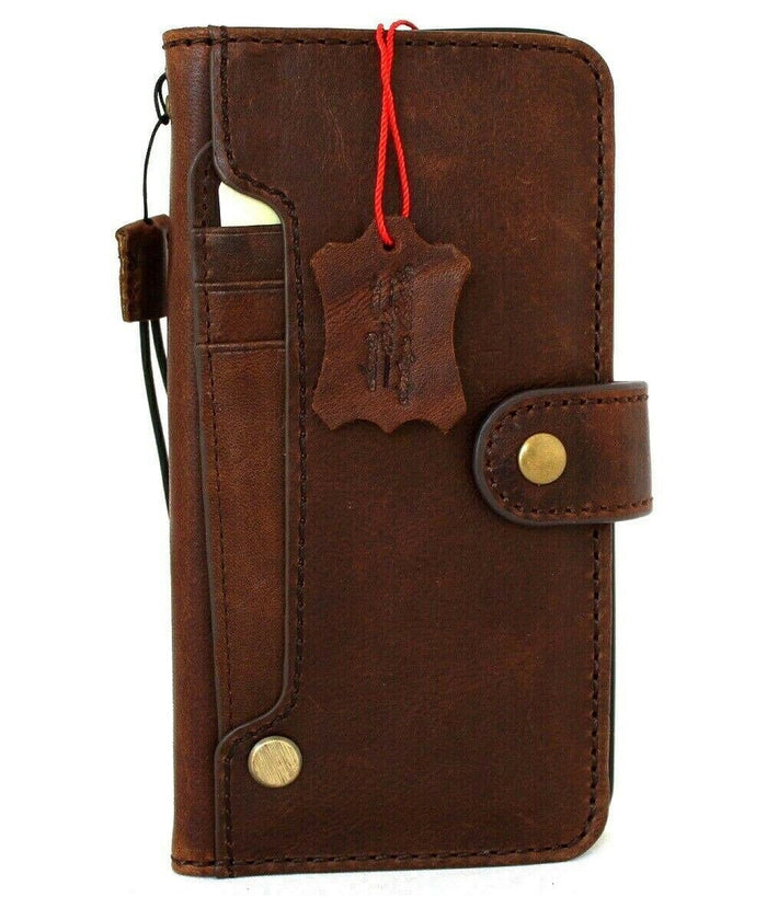 Vintage Leather Wallet Case for iPhone: Book Style, Card Slots
