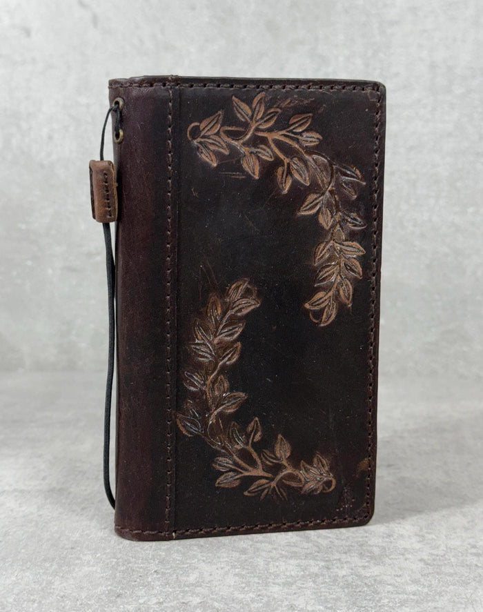 Vintage Style Leather iPhone Wallet Case with Card Slots