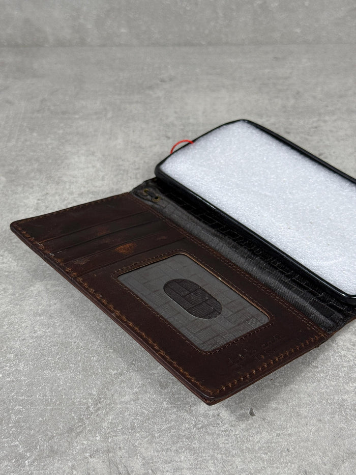 Vintage Style Leather iPhone Wallet Case with Card Slots