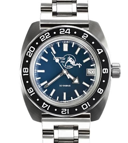 Vostok Amphibia 17003B Automatic 24-hour Watch | Scubadudestore