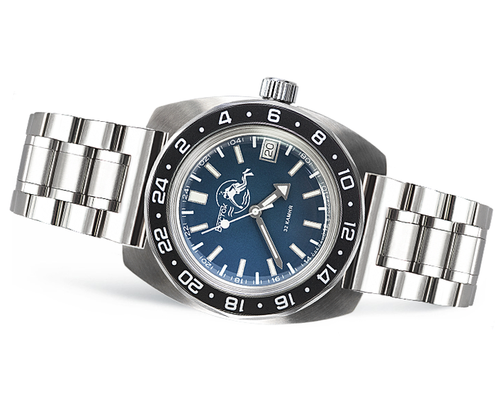 Vostok Amphibia 17003B Automatic 24-hour Watch | Scubadudestore