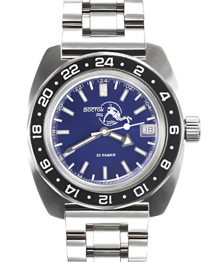 Vostok Amphibia 17004B Automatic 24-hour Watch | Scubadudestore