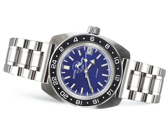 Vostok Amphibia 17004B Automatic 24-hour Watch | Scubadudestore