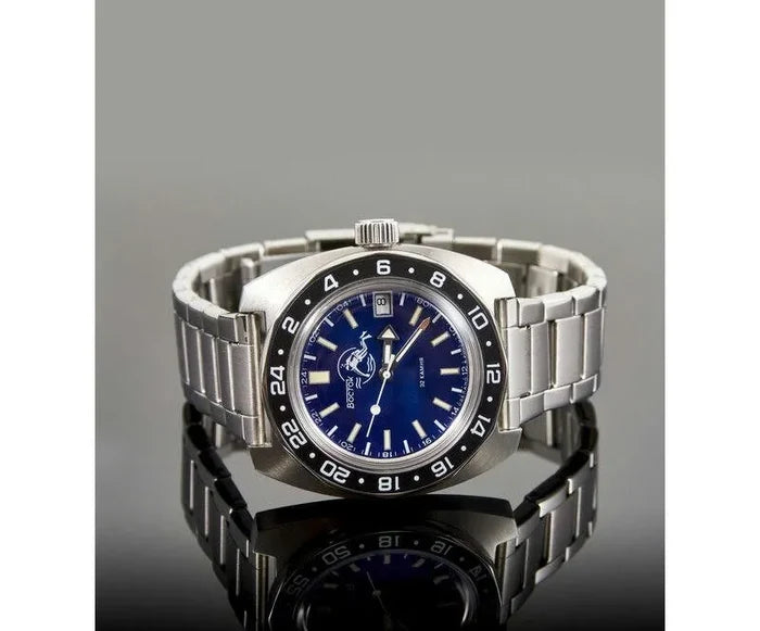 Vostok Amphibia 17004B Automatic 24-hour Watch | Scubadudestore