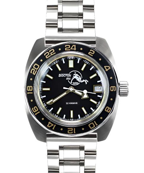 Vostok Amphibia 17005B Automatic 24-hour Watch | Scubadudestore