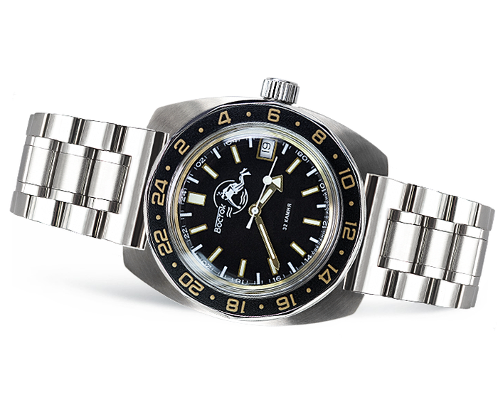Vostok Amphibia 17005B Automatic 24-hour Watch | Scubadudestore