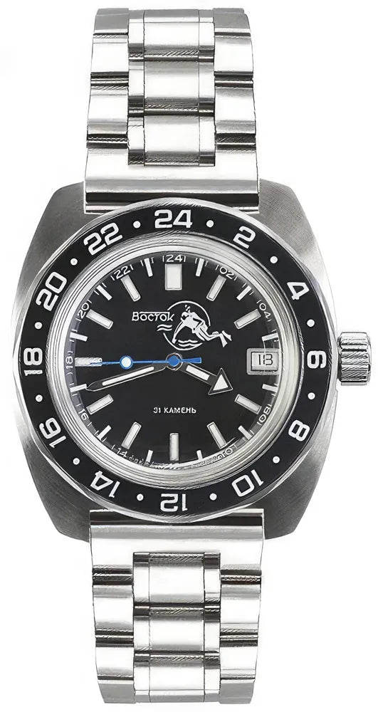 Vostok Amphibia 17006B Automatic 24-hour Watch | Scubadudestore