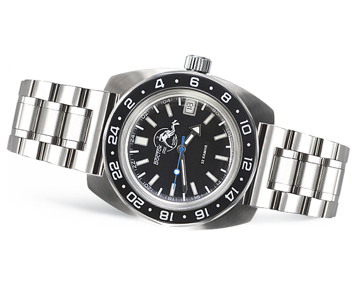 Vostok Amphibia 17006B Automatic 24-hour Watch | Scubadudestore