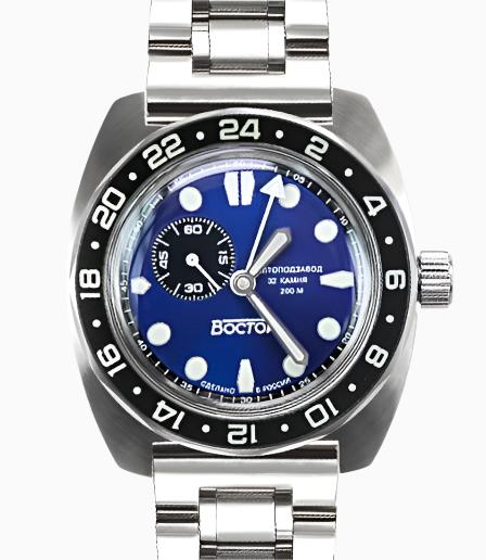 Vostok Amphibia 17035B GMT Batman Watch | Scubadudestore
