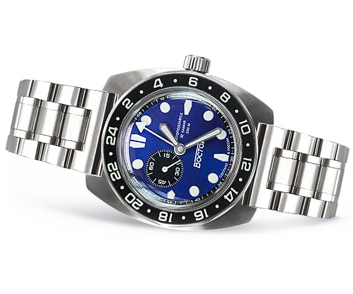 Vostok Amphibia 17035B GMT Batman Watch | Scubadudestore