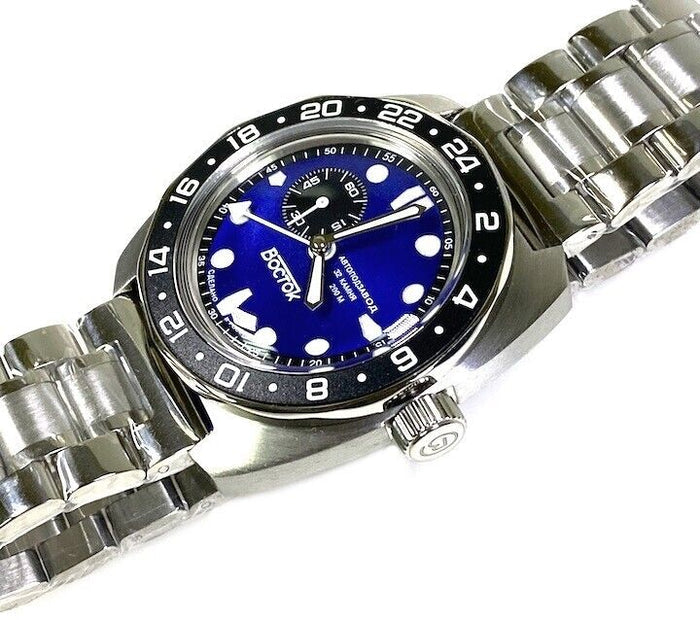 Vostok Amphibia 17035B GMT Batman Watch | Scubadudestore